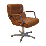 Fauteuil de bureau cuir cognac