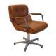 Cognac leather office armchair