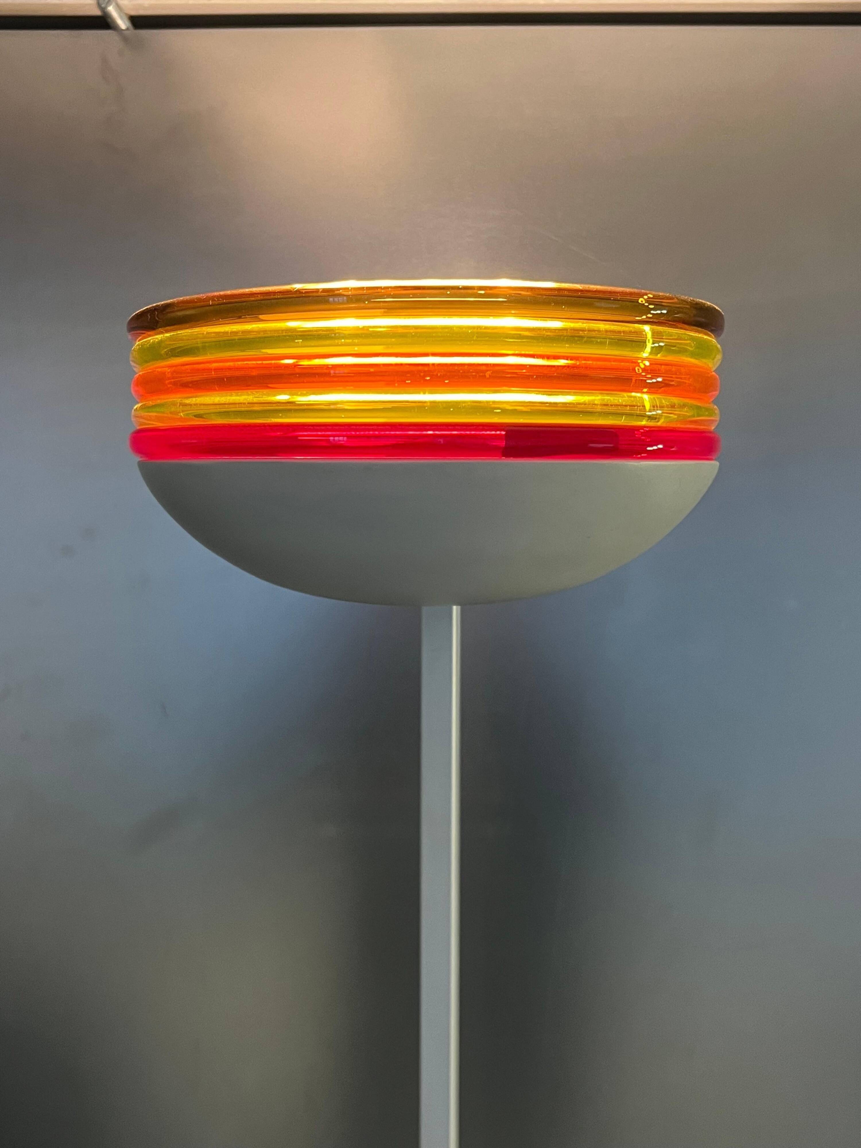 Roberto Pamio for leucos Murano floor lamp, Colourful Decorative Murano Light