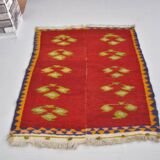 Vintage Handmade Angora Wool Rug sku 1670