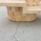 Travertine veneer coffee table from Maitland_Smith 1970