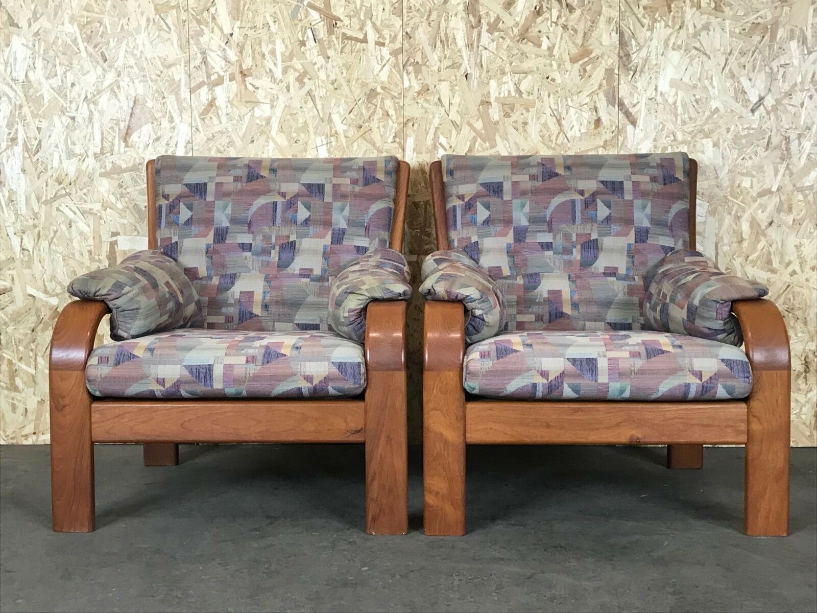 2x 60s 70s Teak Easy Chair Olsen & Laursen Danish Design Denmark