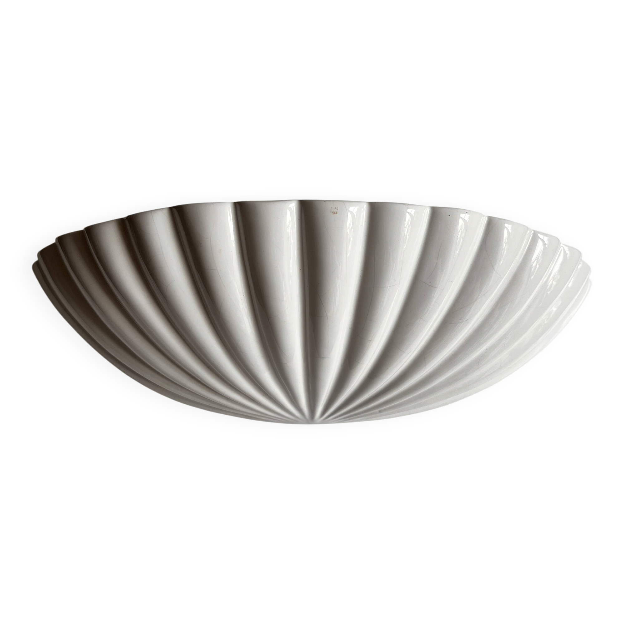 Shell-shaped ceramic wall light Italian