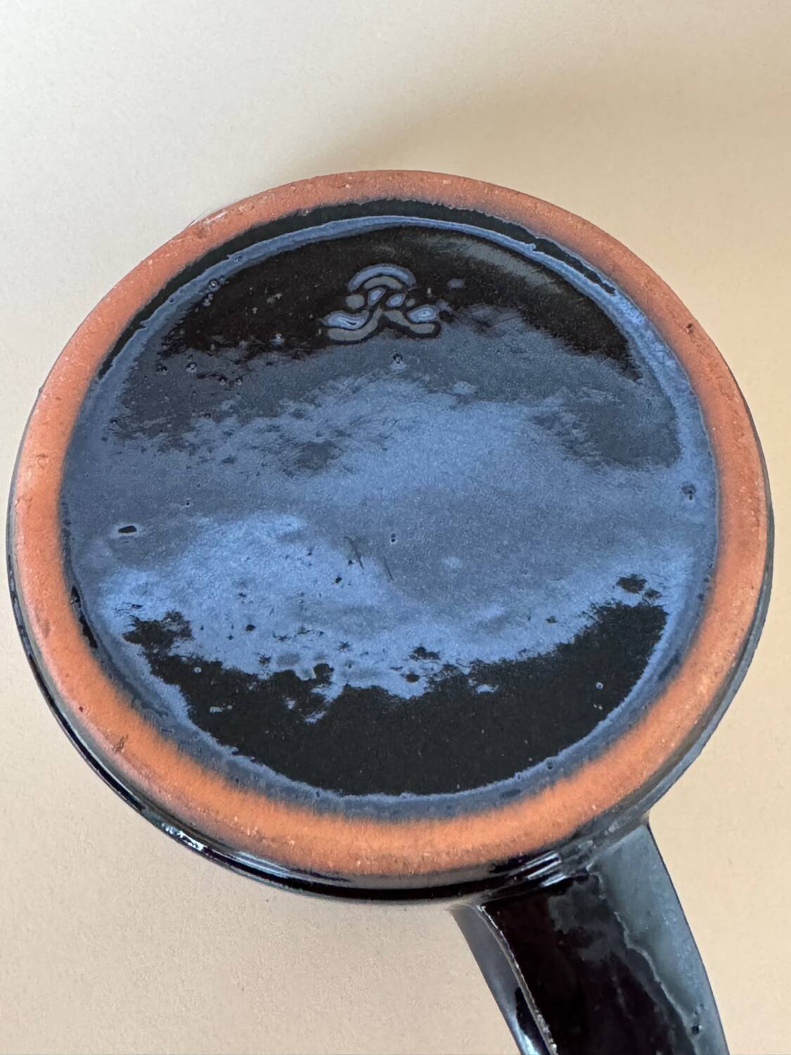 Vintage Modernist Set Of 6 Glass Coffee/Tea Cups With Ceramic Teapot