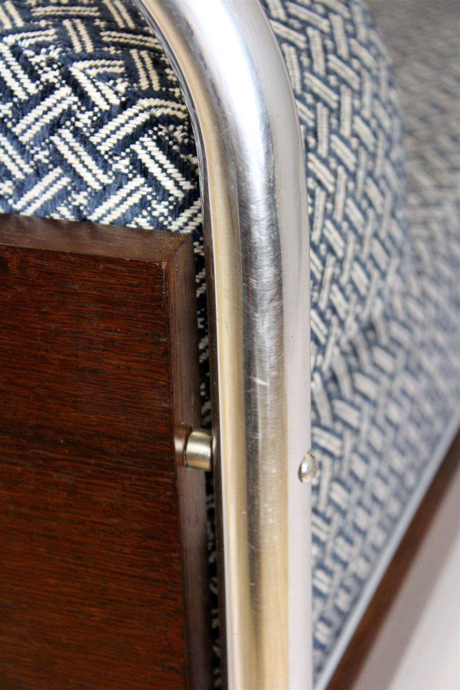 Restored Bauhaus Tubular Steel Sofa by Robert Slezak, 1930s