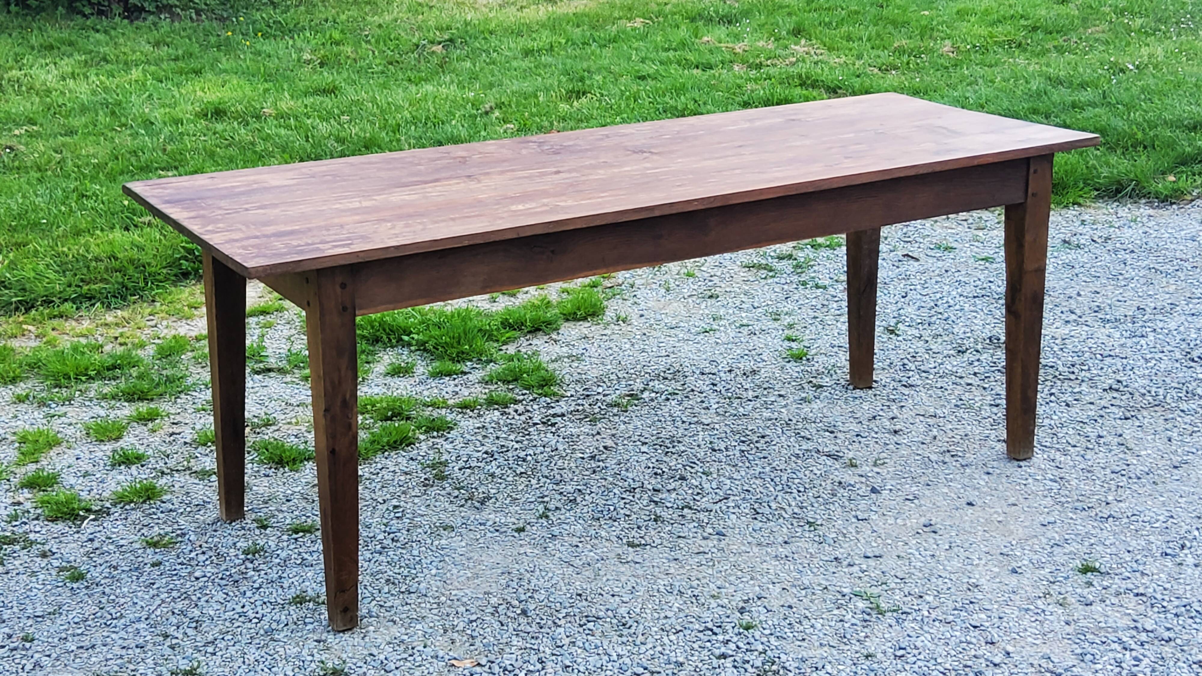 Old farm table spindle legs 195cm