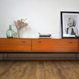 Scandinavian sideboard teak and metal row