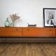 Scandinavian sideboard teak and metal row