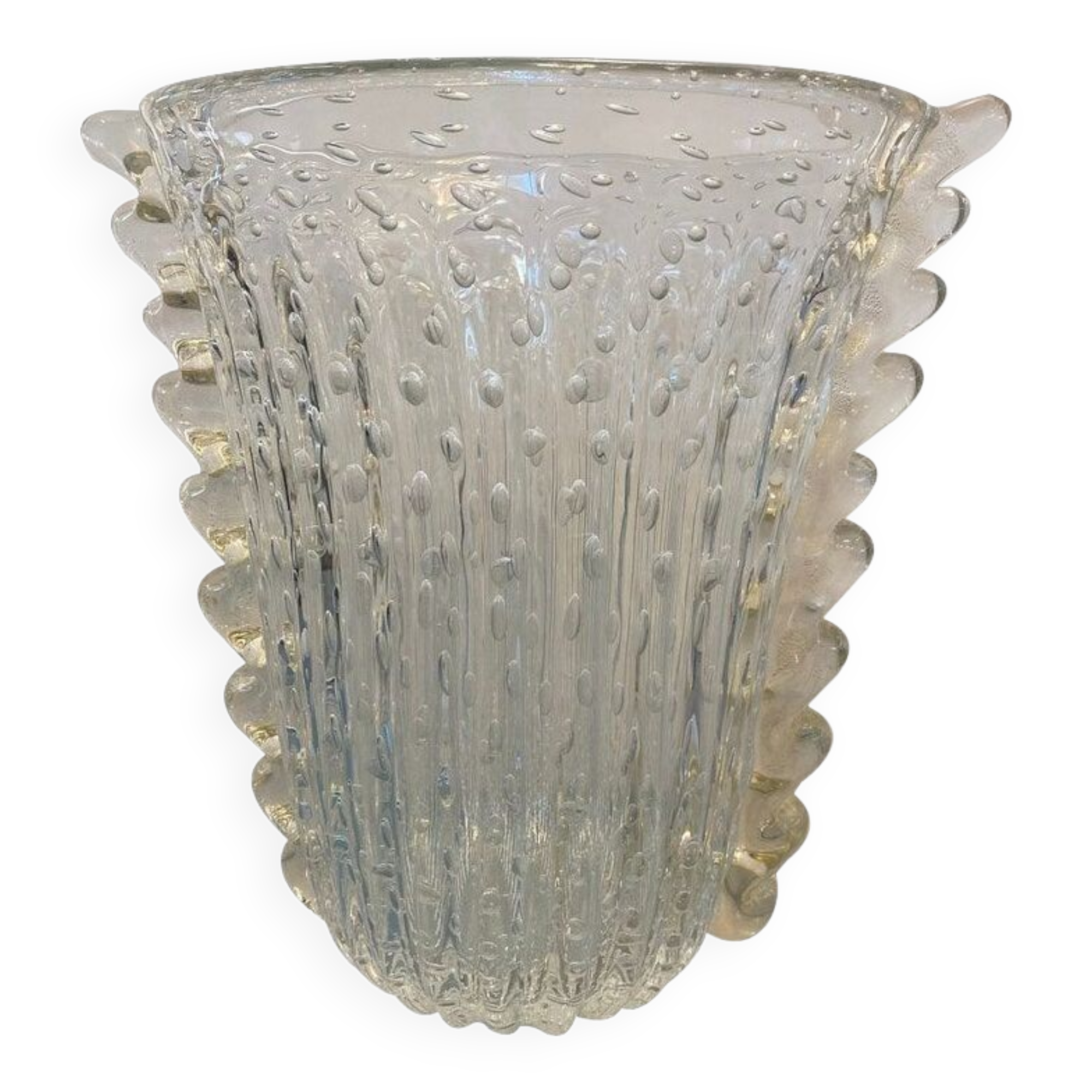 Handmade multicolors murano glass vase