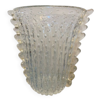 Vase en verre de murano multicolore fait à la main