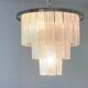 Diamond strips”listelli” murano glass belt chandelier
