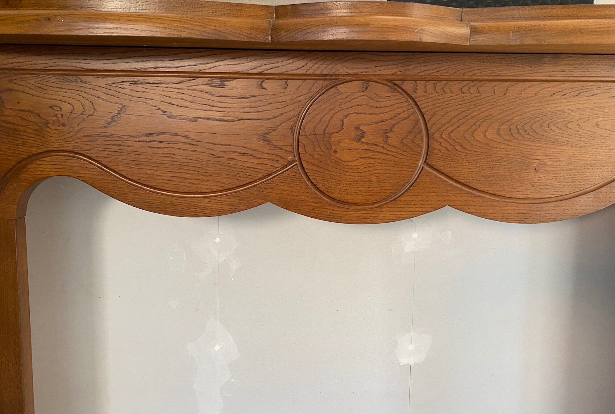 Louis XV-style oak mantelpiece