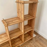 80's pine bookshelf