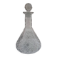 Cut glass carafe, diamond pattern & diamond-shaped stopper, 1960s