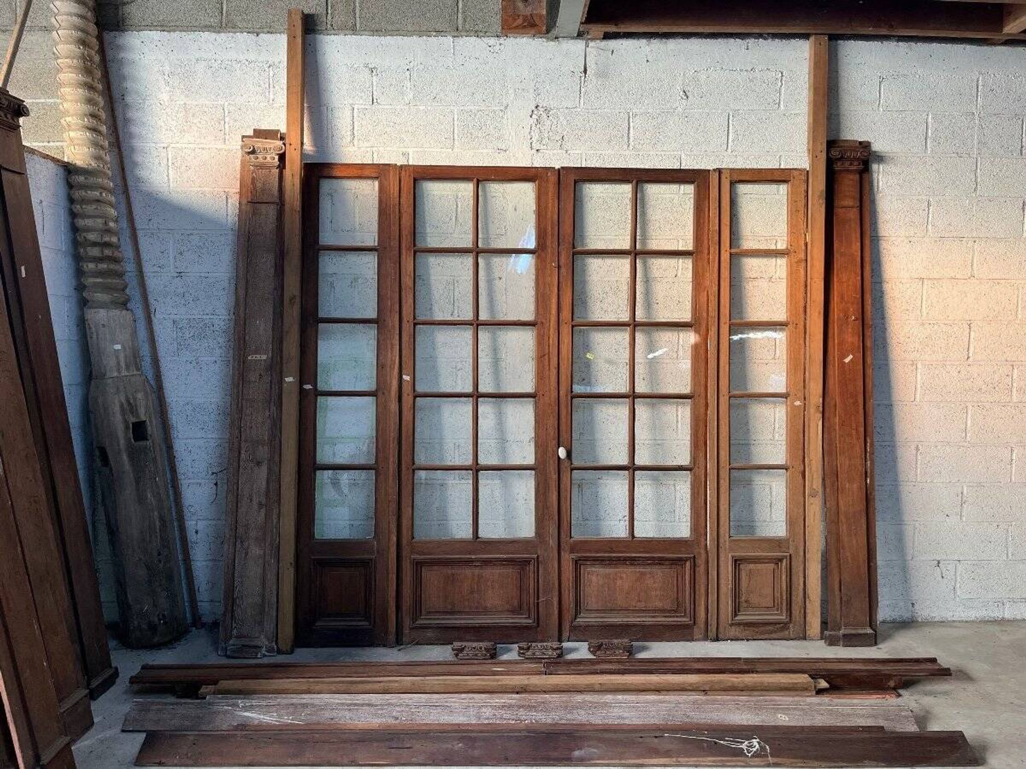 Interior doors with small panes, circa 1900
