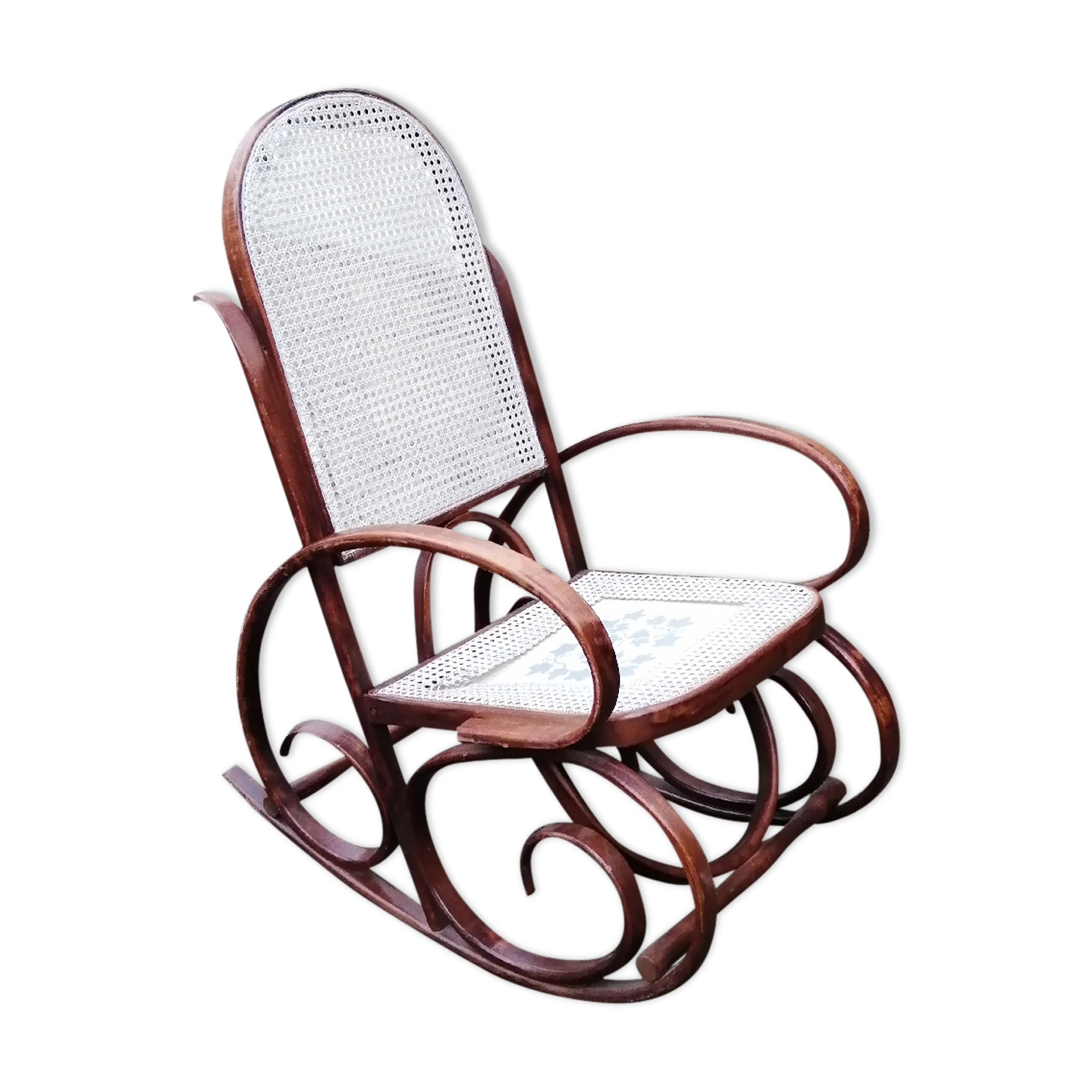 Rocking chair in caning