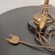 Lampe métal doré et marbre