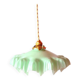 Art deco opaline pendant light