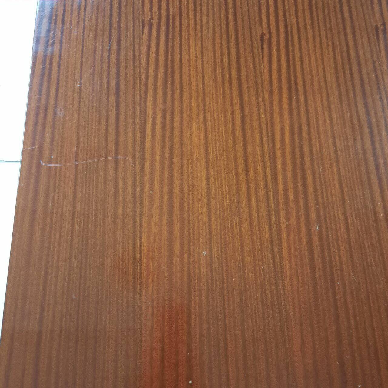 Vintage lacquered top desk with iron structure and pointed brass feet