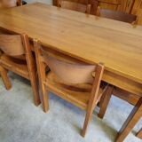 Dining room set table and 6 chairs Maison Regain in Elm