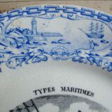 Assiette à dessert "Types maritimes "Sarreguemines