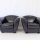 Cor zelda set of 2 leather armchairs by peter maly