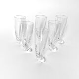 6 verres à liqueur 'Touch Glass' par Angelo Mangiarotti pour Cristalleria Colle 1991