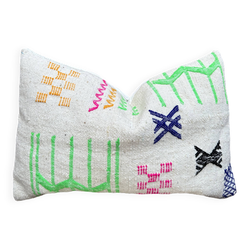 Handmade cushion cover in Berber wool Moroccan Kilim cushion 60x40