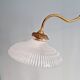 Brass and grooved glass floor lamp in Art Deco style