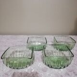 4 art deco glass cups