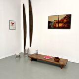 Solid oak coffee table, 1950s