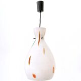 Vintage Encased and Blown Glass Pendant with Orange Murrine, Italy