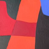 Acrylic painting on canvas "colored composition" 55x46 cm