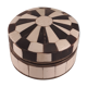 Box with black and white stripes bones and vintage horn 80