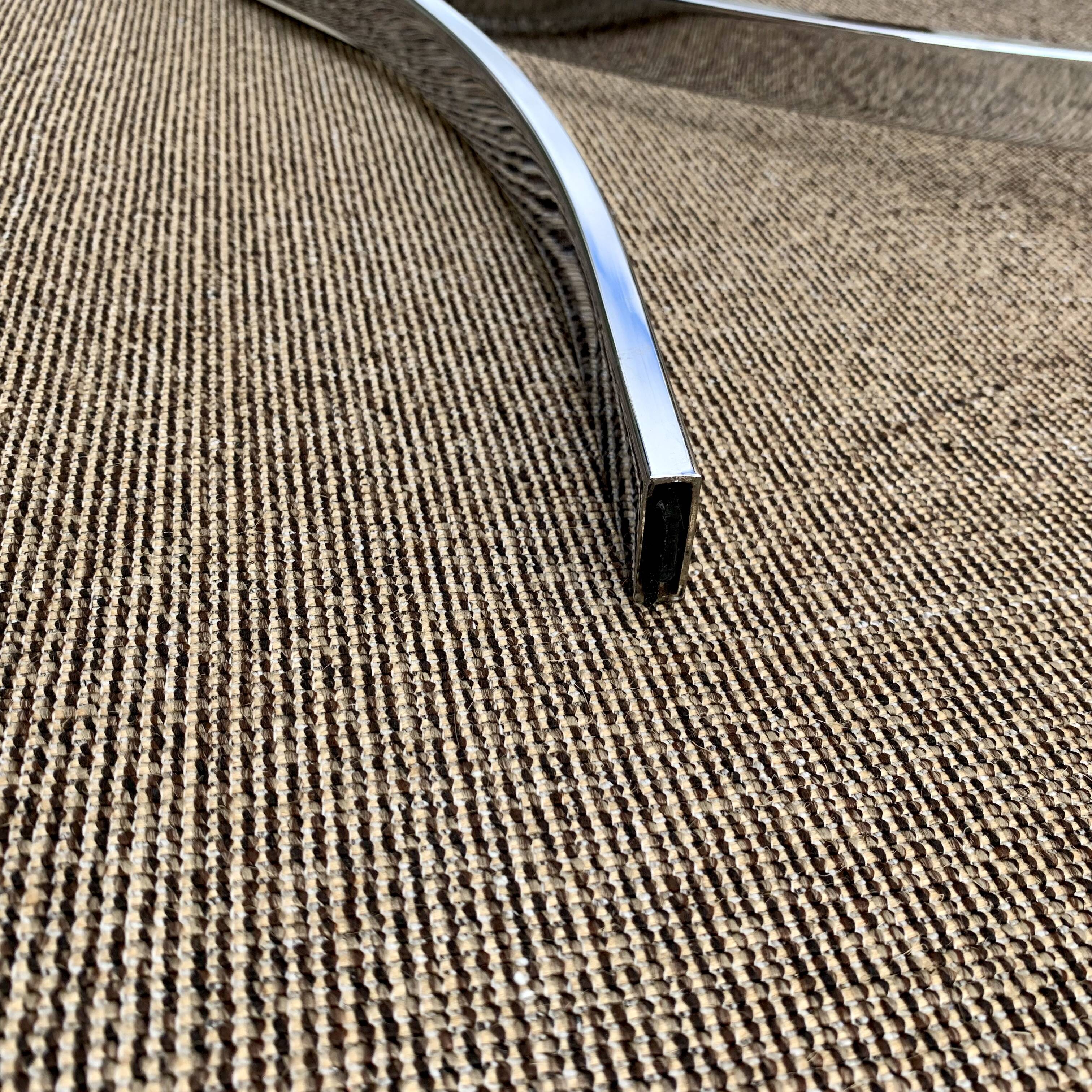 Double smoked glass and chrome coffee table 1980