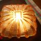 Old ceiling lamp vintage glass 70