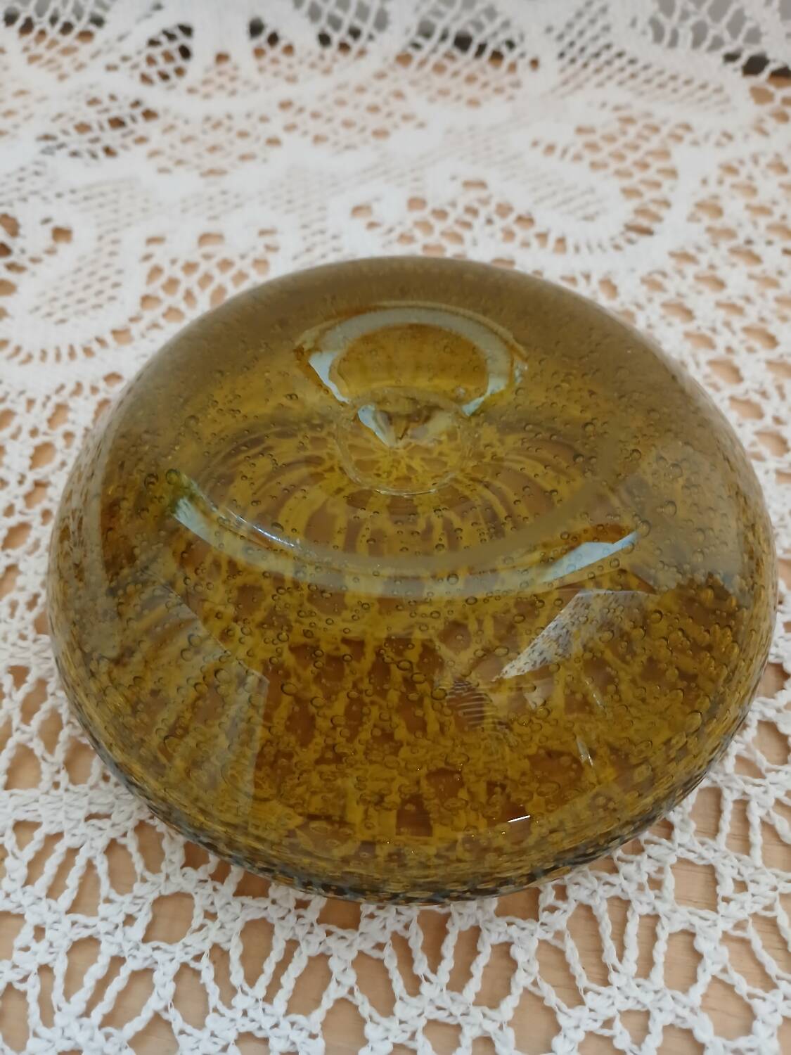 Vide poche, coupe en verre bullé
