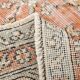 8x11 Orange & Blue Bordered Turkish Vintage Rug, Rugs For Bedroom, Antique