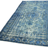 Hand-knotted vintage anatolian 1980s 173 cm x 268 cm blue rug