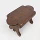 Tabouret bas rustique français en bois peint, vers 1900