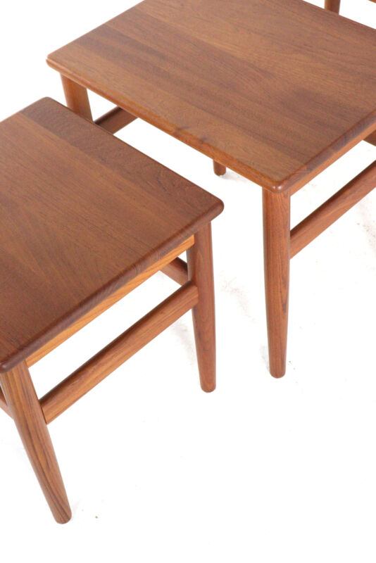 Set of 3 Danish Nesting Tables soldi teak - mid century modern design