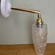 Vintage tulip wall light in diamond-point glass