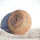 Old basket, burgundy straw and bramble, woven basket, interior decoration