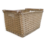 Vintage wicker and wood basket