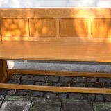 Old wooden bench of courthouse of peace 140 cm wide