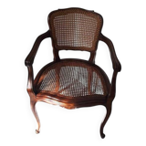 Louis XV style armchair from the 1950s-1960s in solid cherry wood