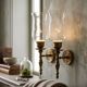 Ensemble de 2 appliques murales vintage en laiton