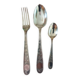 Complete Christofle cutlery set Villeroy model silver-plated metal 37 pieces