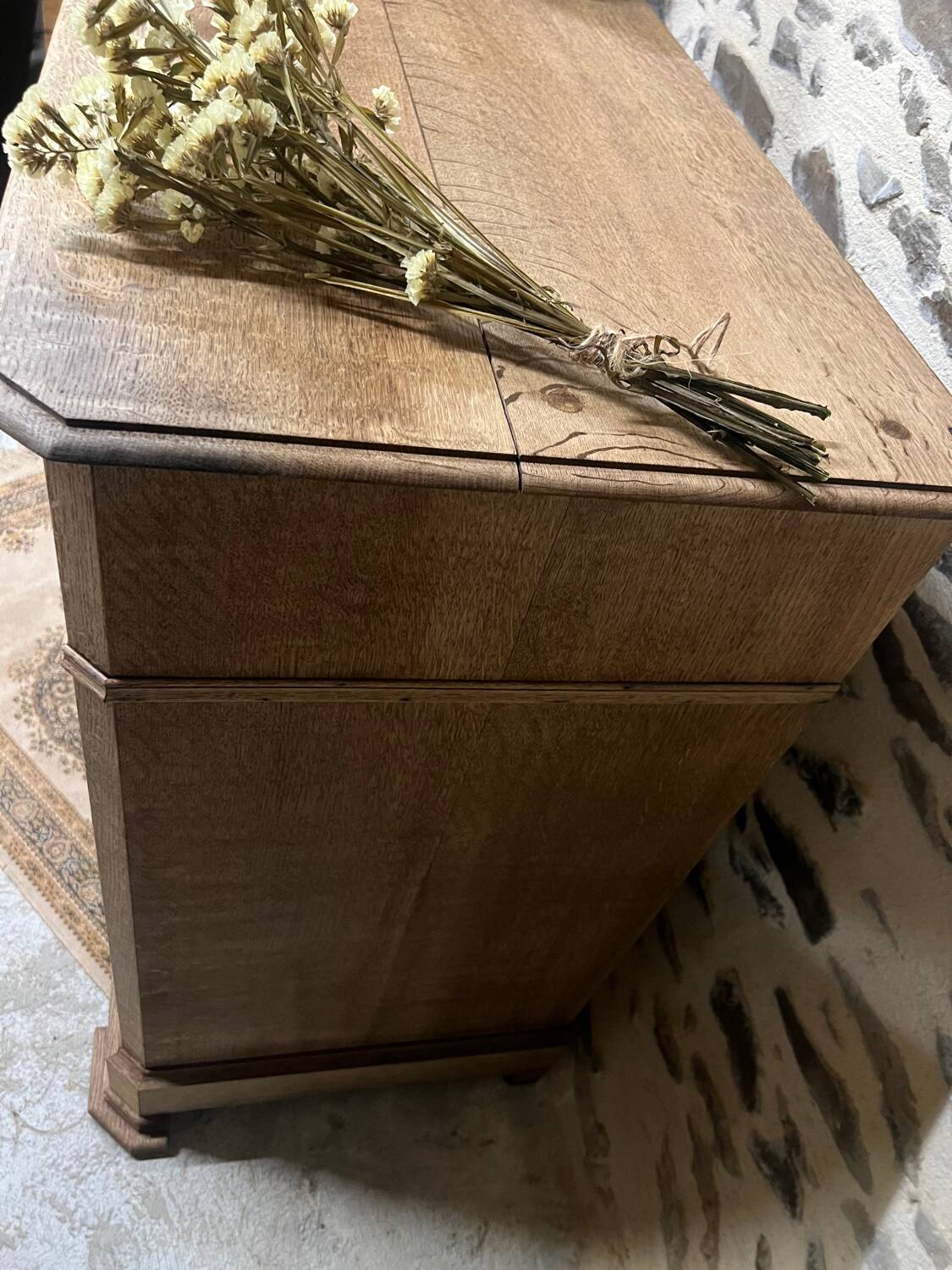 Antique solid wood sideboard