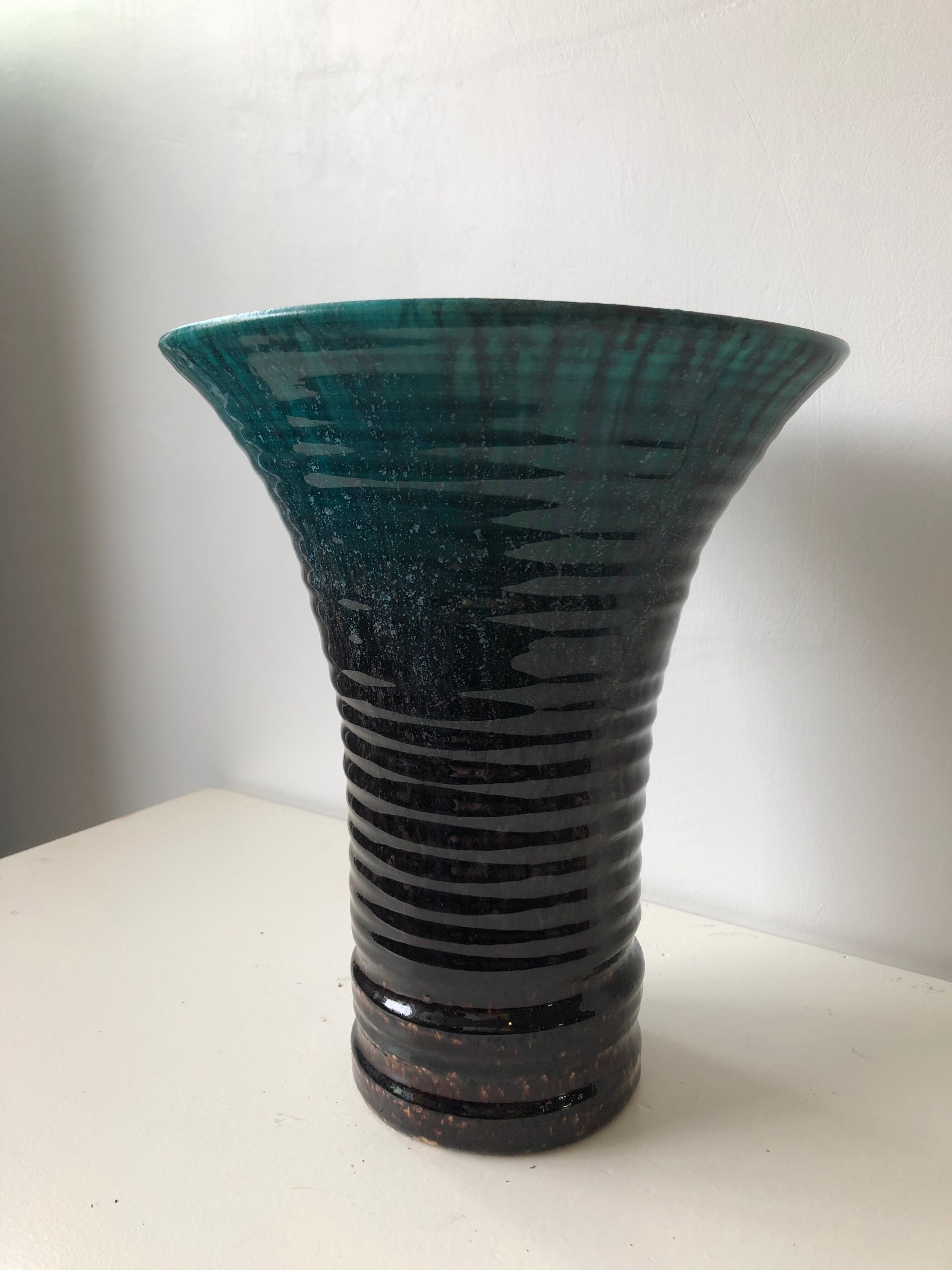 Accolay enameled ceramic vase